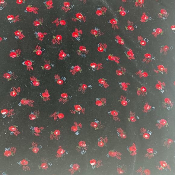 Womens Top Sz M Velvet Floral Witchy Dark Feminine Whimsigoth Cottage Gothic - Picture 4 of 11